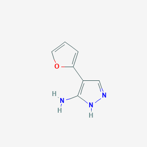 molecular formula C7H7N3O B8589750 4-(Furan-2-yl)-1H-pyrazol-3-amine 