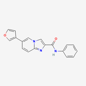 molecular formula C18H13N3O2 B8589841 6-(3-furyl)-N-phenylimidazo[1,2-a]pyridine-2-carboxamide 