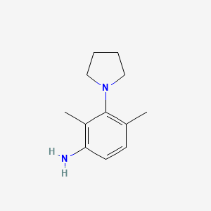 molecular formula C12H18N2 B8589855 2-(Pyrrolidin-1-yl)-4-amino-m-xylene 