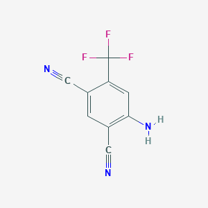 molecular formula C9H4F3N3 B8589872 4-Amino-5-cyano-2-trifluoromethyl-benzonitrile 