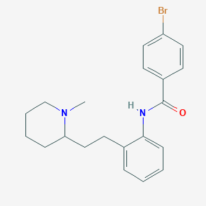 molecular formula C21H25BrN2O B8589924 4-Bromo-2'-[2-(1-methyl-2-piperidyl)ethyl]benzanilide CAS No. 58754-06-6