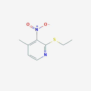 molecular formula C8H10N2O2S B8589958 2-(Ethylsulfanyl)-4-methyl-3-nitropyridine CAS No. 66665-88-1