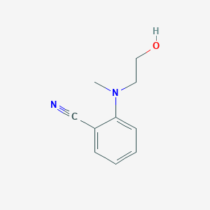 molecular formula C10H12N2O B8589985 2-[N-(2-Hydroxyethyl)methylamino]benzonitrile 