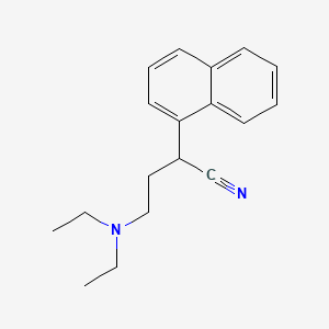 molecular formula C18H22N2 B8589993 alpha-(2-(Diethylamino)ethyl)-1-naphthaleneacetonitrile CAS No. 2572-73-8