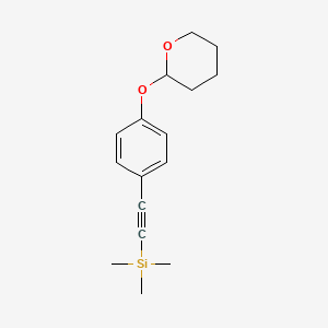 B8590000 Silane, trimethyl[[4-[(tetrahydro-2H-pyran-2-yl)oxy]phenyl]ethynyl]- CAS No. 150508-72-8