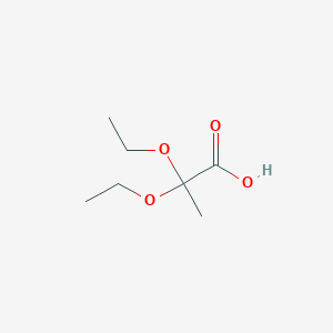molecular formula C7H14O4 B8590020 2,2-Diethoxypropionic acid 