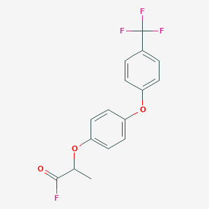 molecular formula C16H12F4O3 B8590022 2-{4-[4-(Trifluoromethyl)phenoxy]phenoxy}propanoyl fluoride CAS No. 91379-63-4