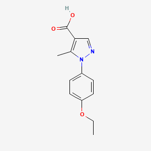 molecular formula C13H14N2O3 B8590037 1-(4-Ethoxyphenyl)-5-methyl-1H-pyrazole-4-carboxylic acid 