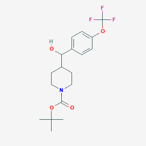 molecular formula C18H24F3NO4 B8590066 1-Boc-4-[Hydroxy-(4-trifluoromethoxyphenyl)methyl]piperidine 
