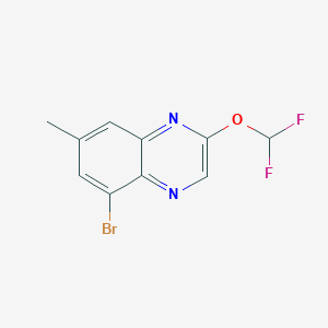 molecular formula C10H7BrF2N2O B8590077 5-Bromo-2-(difluoromethoxy)-7-methylquinoxaline 