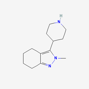 molecular formula C13H21N3 B8590096 4-(2-Methyl-4,5,6,7-tetrahydro-(2H)-indazol-3-yl)piperidine 