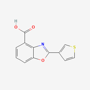 molecular formula C12H7NO3S B8590100 2-Thiophen-3-ylbenzoxazole-4-carboxylic acid 