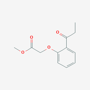 molecular formula C12H14O4 B8590118 (2-Propionyl-phenoxy)-acetic acid methyl ester 