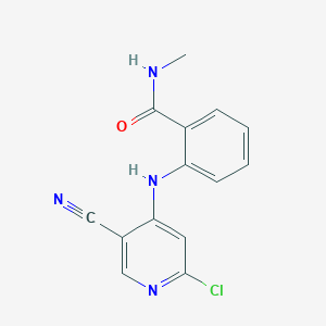 molecular formula C14H11ClN4O B8590155 2-(2-Chloro-5-cyanopyridin-4-ylamino)-N-methylbenzamide CAS No. 1061358-81-3