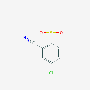 molecular formula C8H6ClNO2S B8590159 5-Chloro-2-(methylsulfonyl)benzonitrile 