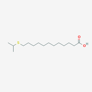 molecular formula C15H30O2S B8590178 12-[(Propan-2-yl)sulfanyl]dodecanoic acid CAS No. 144879-14-1