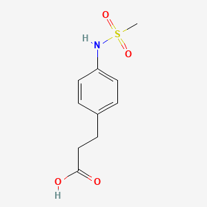 molecular formula C10H13NO4S B8590266 3-[4-[(Methanesulfonyl)amino]phenyl]propionic acid 