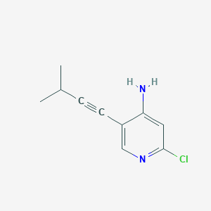 molecular formula C10H11ClN2 B8590356 2-Chloro-5-(3-methylbut-1-ynyl)pyridin-4-amine 