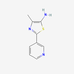 molecular formula C9H9N3S B8590370 4-Methyl-2-(pyridin-3-yl)-1,3-thiazole-5-amine 