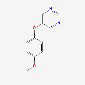 molecular formula C11H10N2O2 B8590393 5-(p-Methoxyphenoxy)pyrimidine 