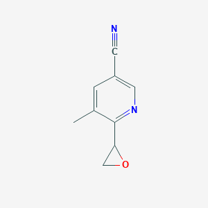 molecular formula C9H8N2O B8590419 5-Methyl-6-(oxiran-2-yl)pyridine-3-carbonitrile 