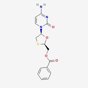 molecular formula C15H15N3O4S B8590450 [(2R,5S)-5-(4-amino-2-oxopyrimidin-1-yl)-1,3-oxathiolan-2-yl]methyl benzoate 