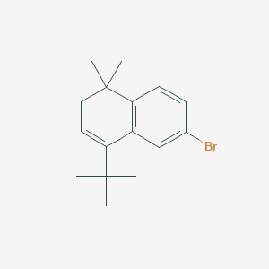 molecular formula C16H21Br B8590483 6-Bromo-4-tert-butyl-1,1-dimethyl-1,2-dihydronaphthalene CAS No. 201142-10-1