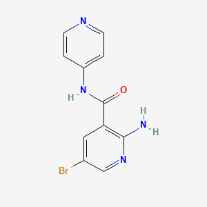 molecular formula C11H9BrN4O B8590490 2-Amino-5-bromo-N-pyridin-4-yl-nicotinamide 