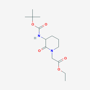 (3-tert-Butoxycarbonylamino-2-oxo-piperidin-1-yl)acetic acid ethyl ester