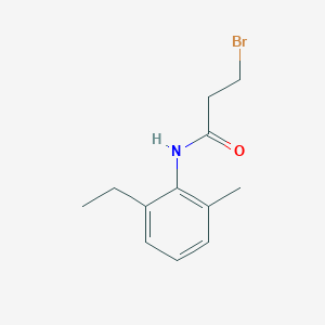 molecular formula C12H16BrNO B8590502 3-Bromo-2'-ethyl-6'-methylpropionanilide 