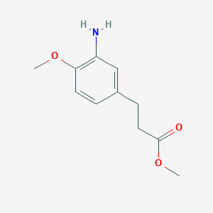 molecular formula C11H15NO3 B8590544 Methyl 3-(3-amino-4-methoxyphenyl)propanoate 