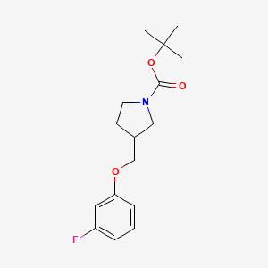 molecular formula C16H22FNO3 B8590547 Tert-butyl 3-((3-fluorophenoxy)methyl)pyrrolidine-1-carboxylate 