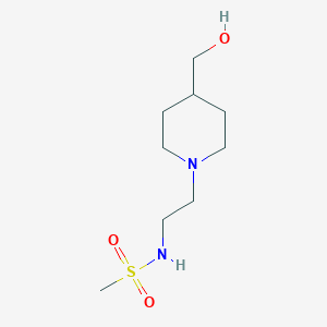 molecular formula C9H20N2O3S B8590562 N-(2-(4-(Hydroxymethyl)piperidin-1-yl)ethyl)methanesulfonamide CAS No. 144625-74-1