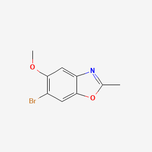 molecular formula C9H8BrNO2 B8590583 6-Bromo-5-methoxy-2-methylbenzo[d]oxazole 