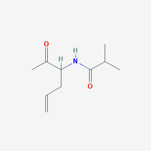 molecular formula C10H17NO2 B8590588 N-(1-Acetyl-but-3-enyl)-isobutyramide 