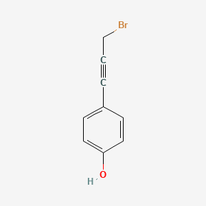 molecular formula C9H7BrO B8590598 4-(3-Bromoprop-1-YN-1-YL)phenol 