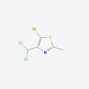 molecular formula C5H4BrCl2NS B8590614 5-Bromo-4-(dichloromethyl)-2-methyl-1,3-thiazole 