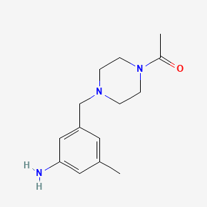 molecular formula C14H21N3O B8590631 3-[(4-Acetylpiperazin-1-yl)methyl]-5-methylaniline 