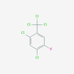 molecular formula C7H2Cl5F B8590633 1,5-Dichloro-2-fluoro-4-(trichloromethyl)benzene 