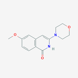 molecular formula C14H16N2O3 B8590653 6-Methoxy-3-morpholinoisoquinolin-1-ol 