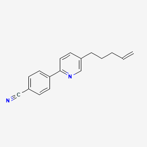 molecular formula C17H16N2 B8590727 4-[5-(Pent-4-EN-1-YL)pyridin-2-YL]benzonitrile CAS No. 113744-14-2