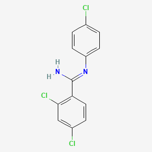 molecular formula C13H9Cl3N2 B8590742 2,4-dichloro-N-(4-chloro-phenyl)-benzamidine CAS No. 505073-24-5