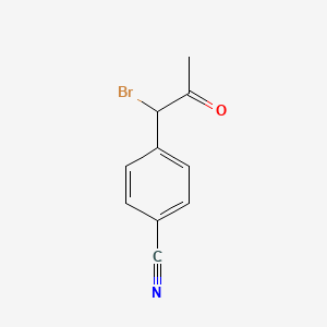 molecular formula C10H8BrNO B8590764 4-(1-Bromo-2-oxopropyl)benzonitrile 