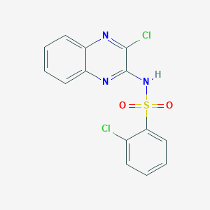 2-chloro-N-(3-chloroquinoxalin-2-yl)benzenesulfonamide