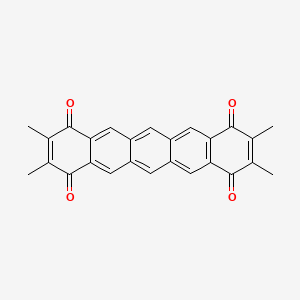 molecular formula C26H18O4 B8590788 2,3,9,10-Tetramethylpentacene-1,4,8,11-tetrone CAS No. 138754-50-4