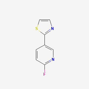 molecular formula C8H5FN2S B8590795 2-(6-Fluoropyridin-3-yl)thiazole 