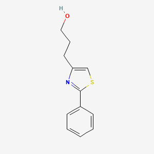 molecular formula C12H13NOS B8590801 3-(2-Phenyl-thiazol-4-yl)-propan-1-ol 