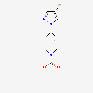tert-butyl 6-(4-bromo-1H-pyrazol-1-yl)-2-azaspiro[3.3]heptane-2-carboxylate