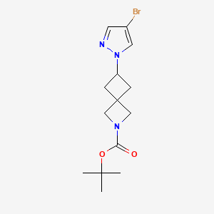 molecular formula C14H20BrN3O2 B8590804 tert-butyl 6-(4-bromo-1H-pyrazol-1-yl)-2-azaspiro[3.3]heptane-2-carboxylate 