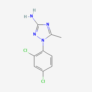 molecular formula C9H8Cl2N4 B8590822 1-(2,4-dichloro-phenyl)-5-methyl-1H-[1,2,4]triazol-3-ylamine 
